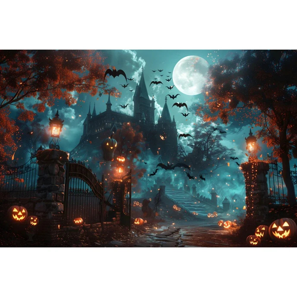 Halloween Backdrop Party Decoration Photo Banner Photography Background Props for Halloween Night Party Decoration Supplies