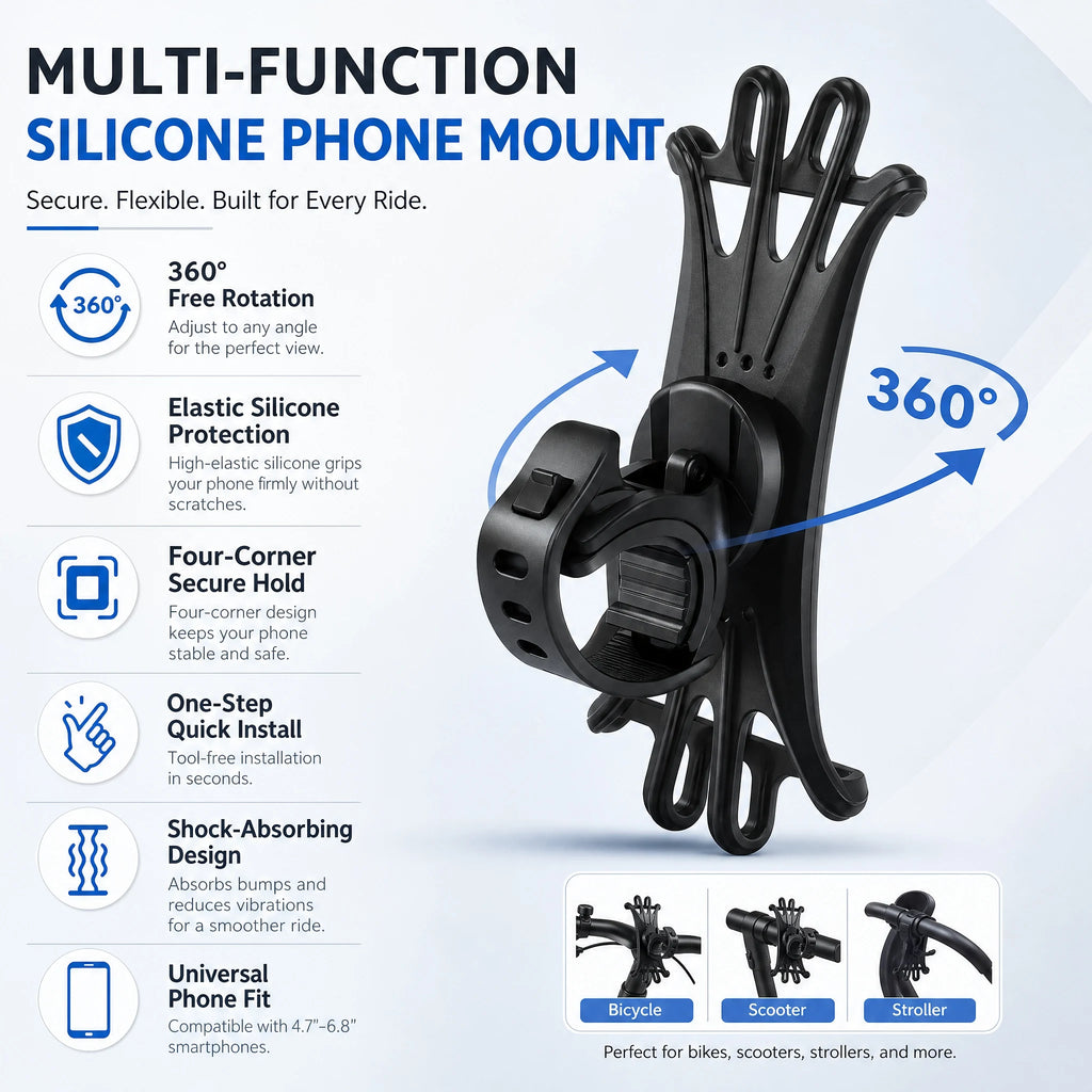 1-Pack Silicone Phone Stand - Super Bowl Party Hands-Free