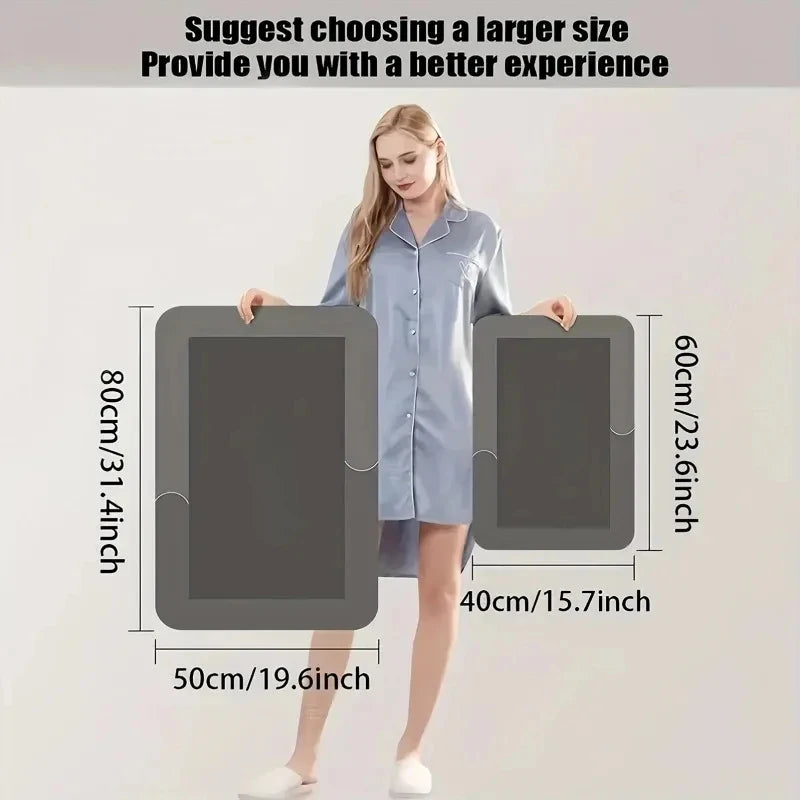 Diatomaceous Earth Bath Mat, Super Absorbent Non‑Slip Fast Drying Floor Mat for Shower Bathroom Bedroom Kitchen Laundry RV
