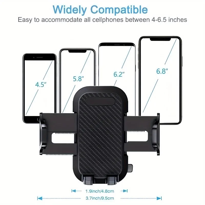 2-in-1 Universal Car Phone Mount for phone 4-6.5 inches