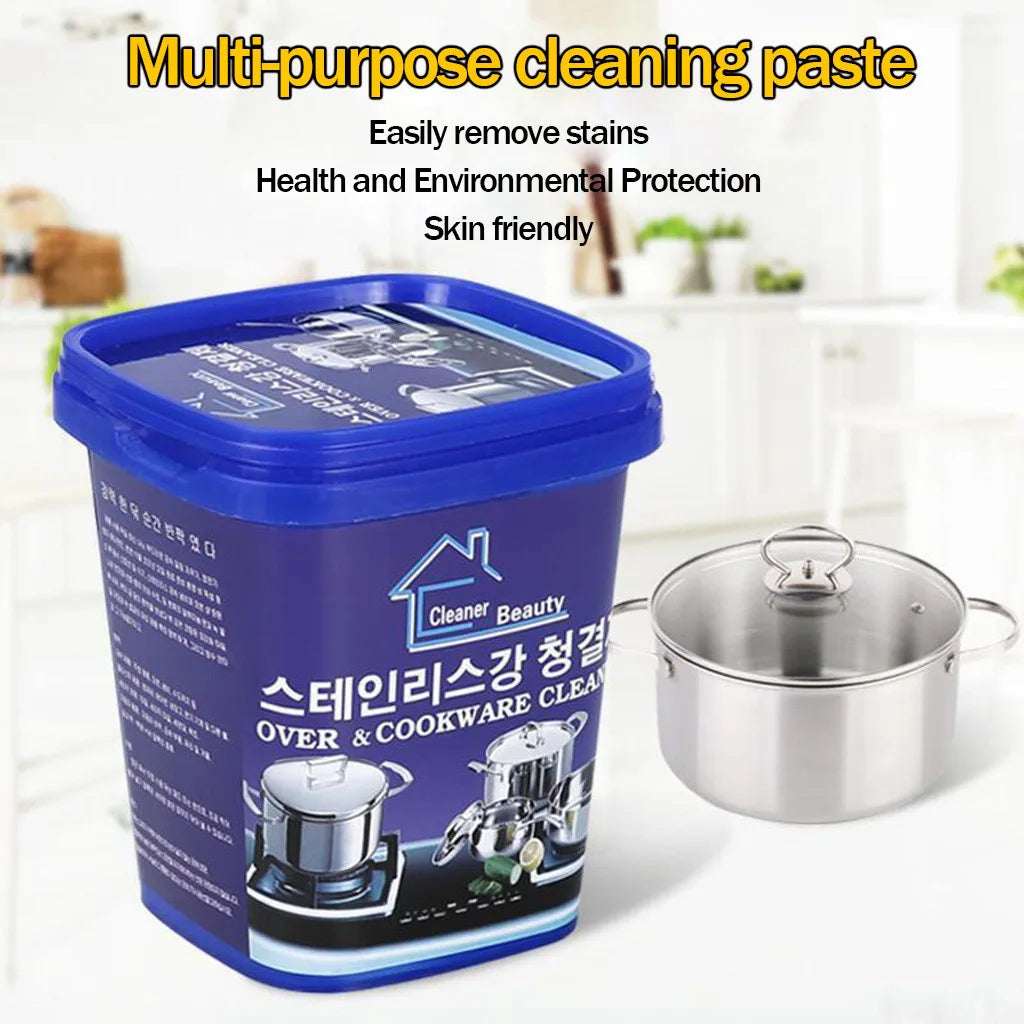 Multi-Purpose Cleaning Stainless Paste Steel Cleaner Home Kitchen Stains Strong Decontamination Cleaning Removal Pot Bottom