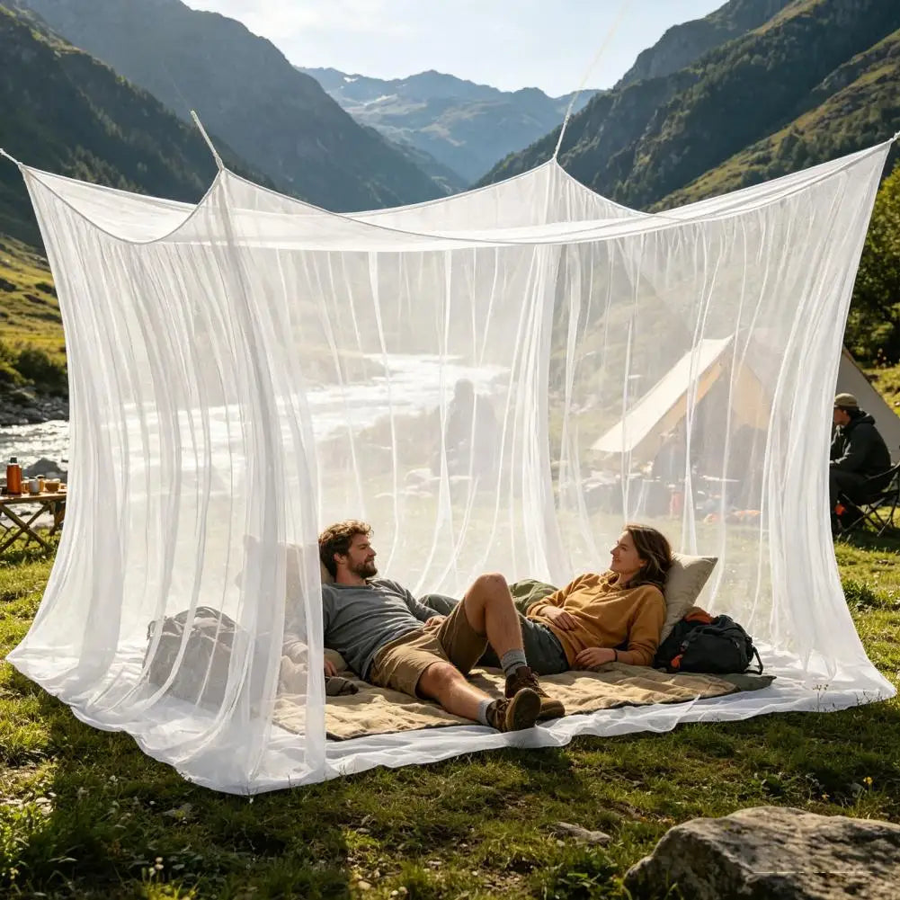 Bed Canopy Mosquito Net 4 Corners Mosquito Net for Bed Rectangular Bed Canopy Mesh Outdoor Camping Mosquito Netting for Home