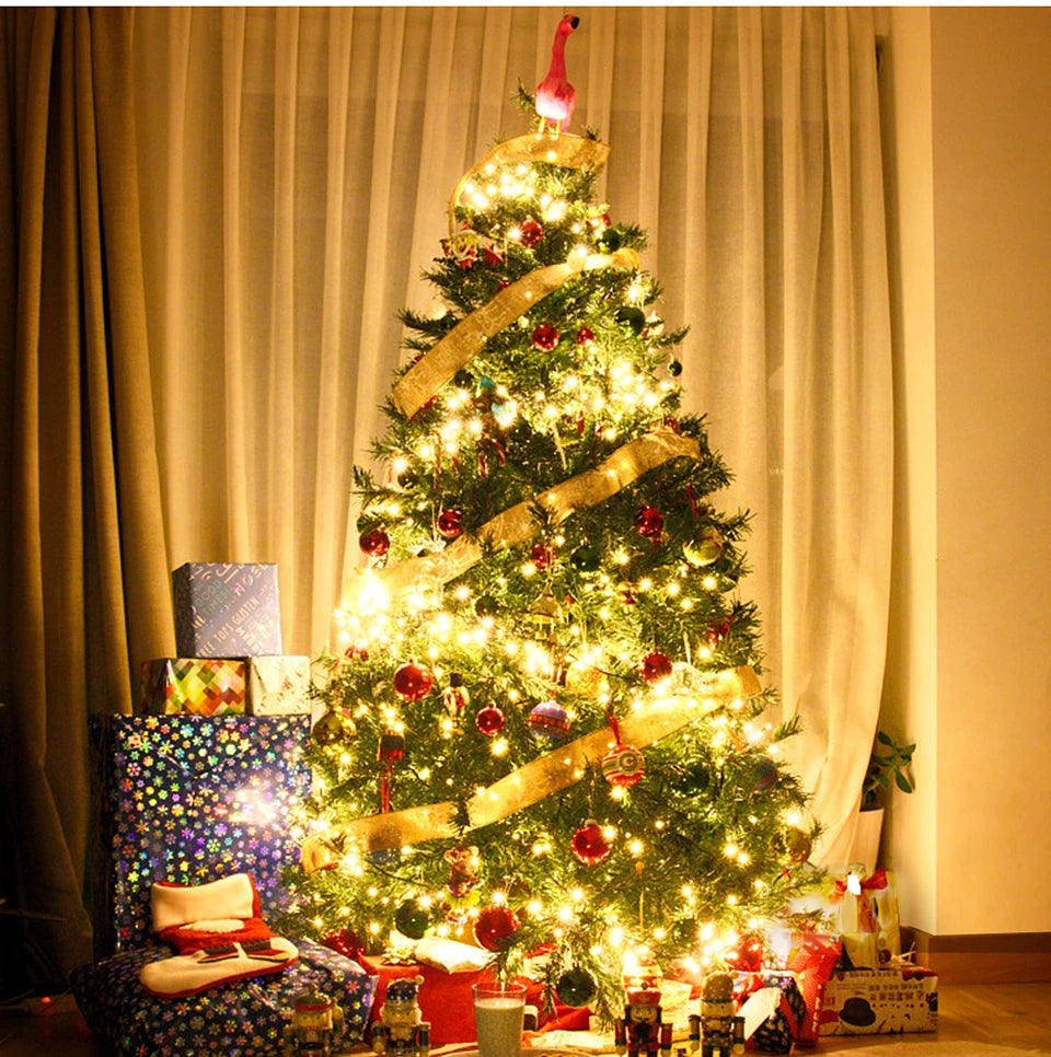 Christmas Outdoor Garden LED String Light 24V Xmas Tree Fairy Lights Waterproof Garland Lamp For Courtyard Holiday Party Decor