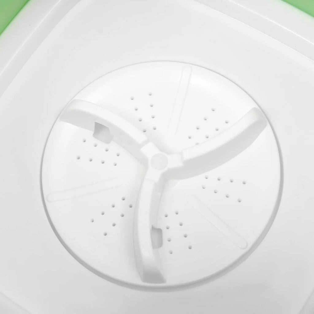 12L Portable Mini Washing Machine, Foldable Washer and Spin Dryer with Drainage Basket, Electric Collapsible Washing Machine for Apartment Camping, RV, Travel, Underwear, Socks (12Green)