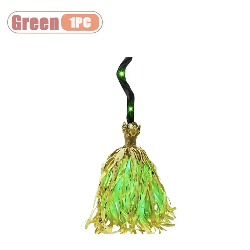 Halloween Witch Broom Light