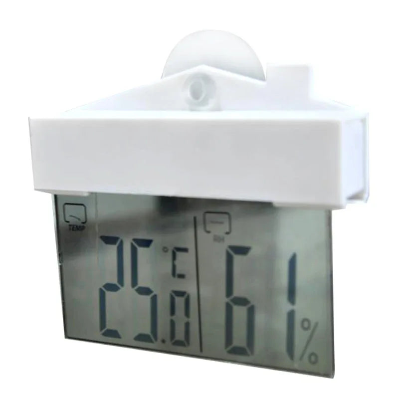 Digital Window Thermometer Hydrometer Suction Cup Large LCD Indoor Outdoor Weather Station Suctio for Baby Bedroom