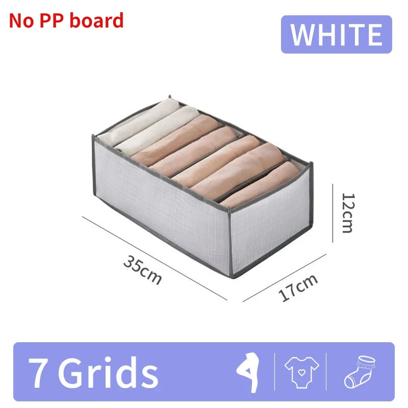 Pants Jeans Storage Box Drawers Organizer for Underwear Bra Socks Wardrobe Clothes Organizer Cabinet T-Shirt Organizers storage