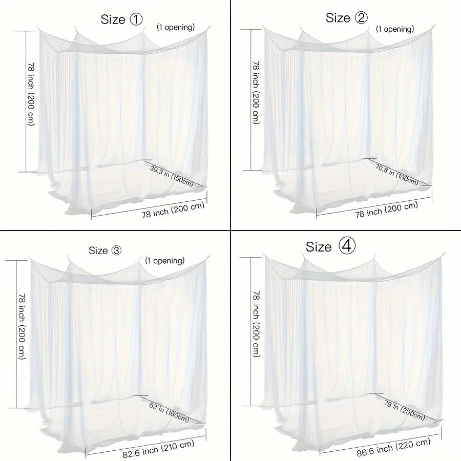 Large White Outdoor Camping Mosquito Net - Insect-Proof, Protective, Breathable, and Portable Bedroom, Hammock, and Tent Use