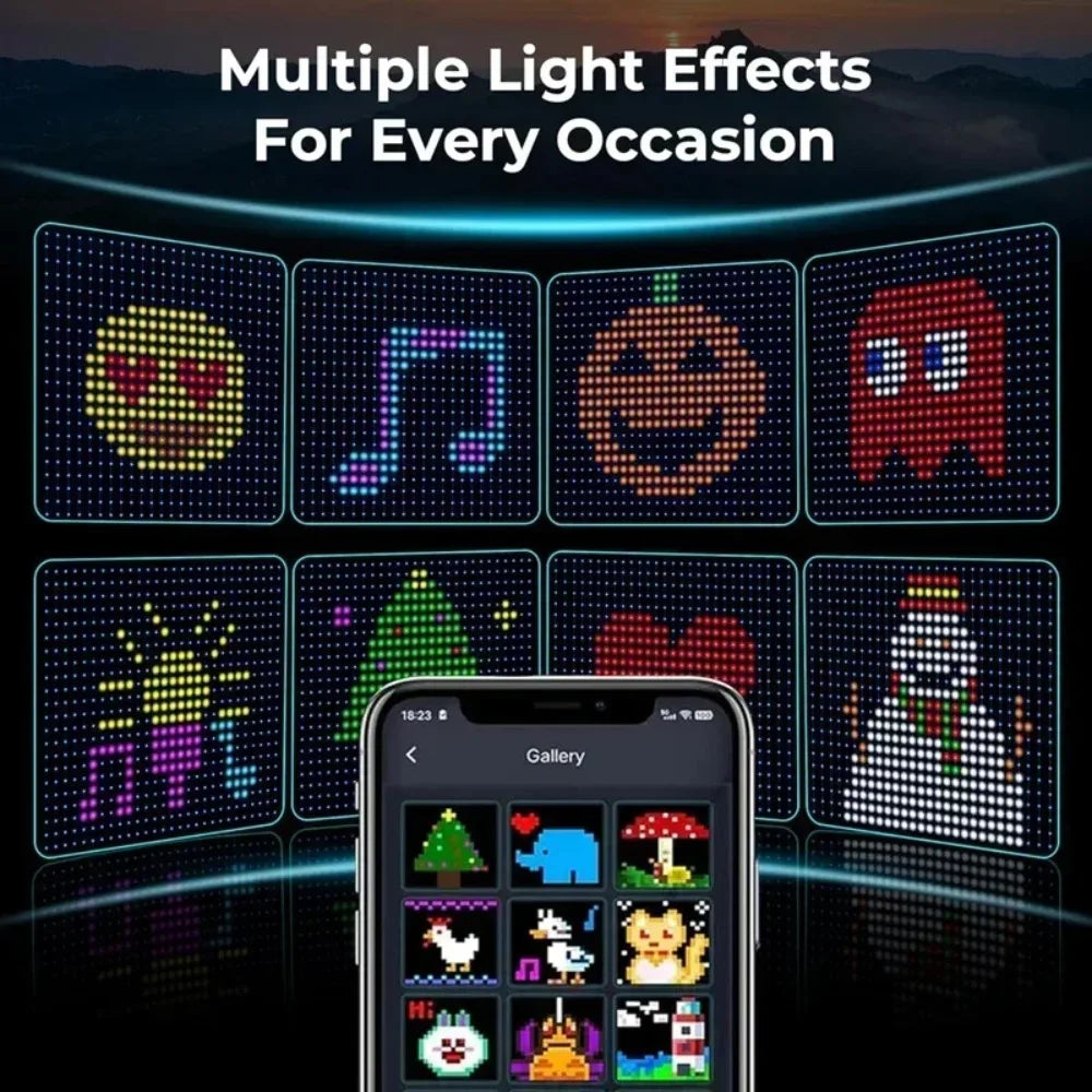 2026 Christmas Decorations Lights Outdoor LED Curtain Fairy Lamp App Control DIY Pattern Waterproof for Wedding Party Home Xmas