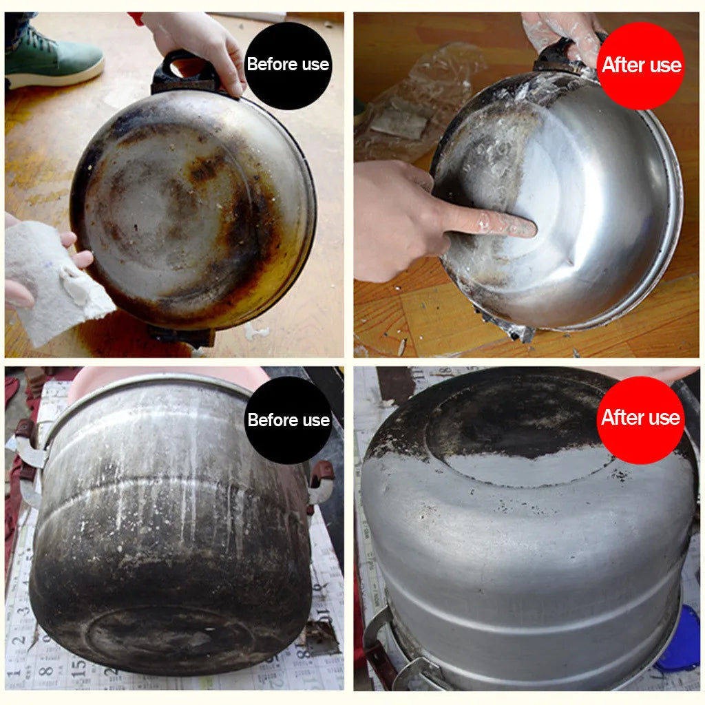 Multi-Purpose Cleaning Stainless Paste Steel Cleaner Home Kitchen Stains Strong Decontamination Cleaning Removal Pot Bottom