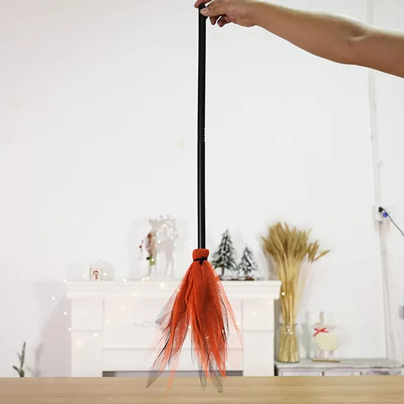 Wizard Hat / Witch Broom Halloween Party Decoration Festival Gathering Supplies Masquerade Prop Cosplay Costume Accessories TMZ