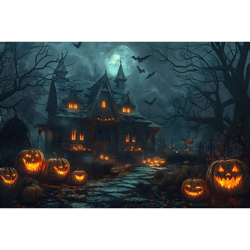 Halloween Backdrop Party Decoration Photo Banner Photography Background Props for Halloween Night Party Decoration Supplies