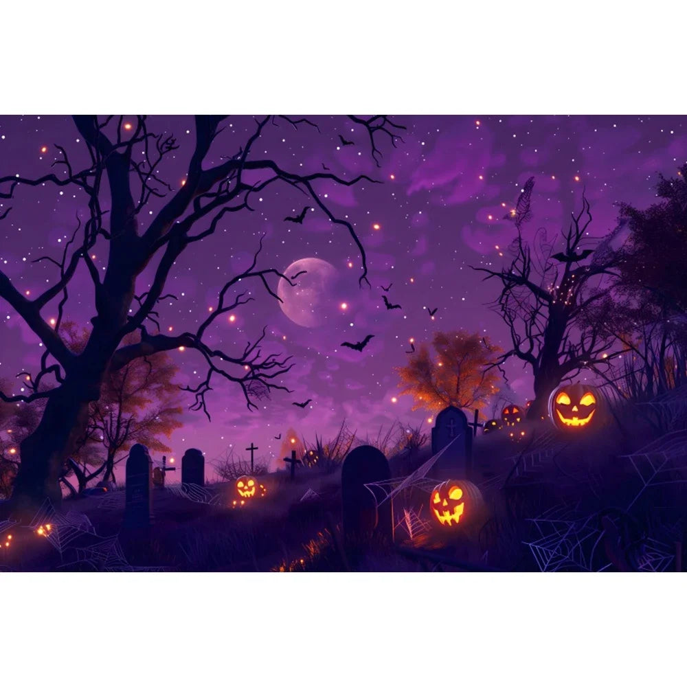 Halloween Backdrop Party Decoration Photo Banner Photography Background Props for Halloween Night Party Decoration Supplies