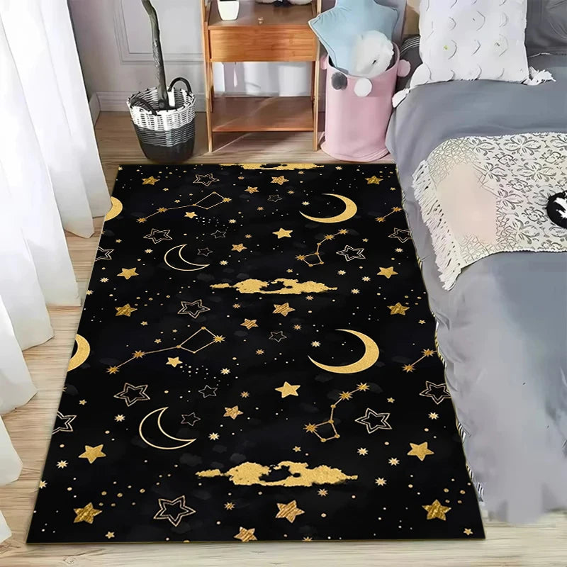 Nordic Minimalist Tie-dye Printed Carpet Gaming Room Floor Anti-slip Pad Living Room and Bedroom Carpet Home Decoration