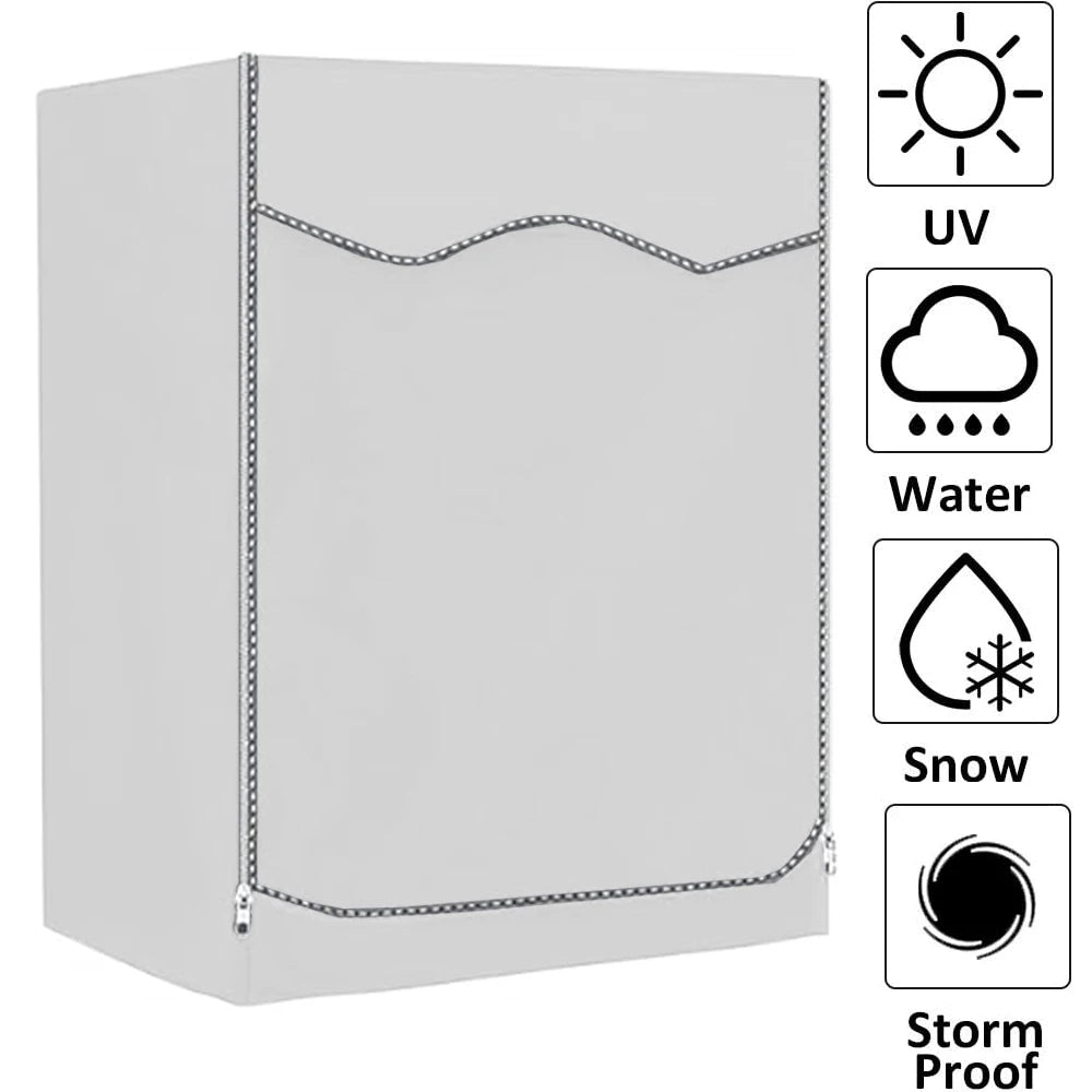 210DWaterproof Case Silver Coating Washing Machine Cover Sunscreen Front Load Laundry Dryer Covers Washing Machine Cover