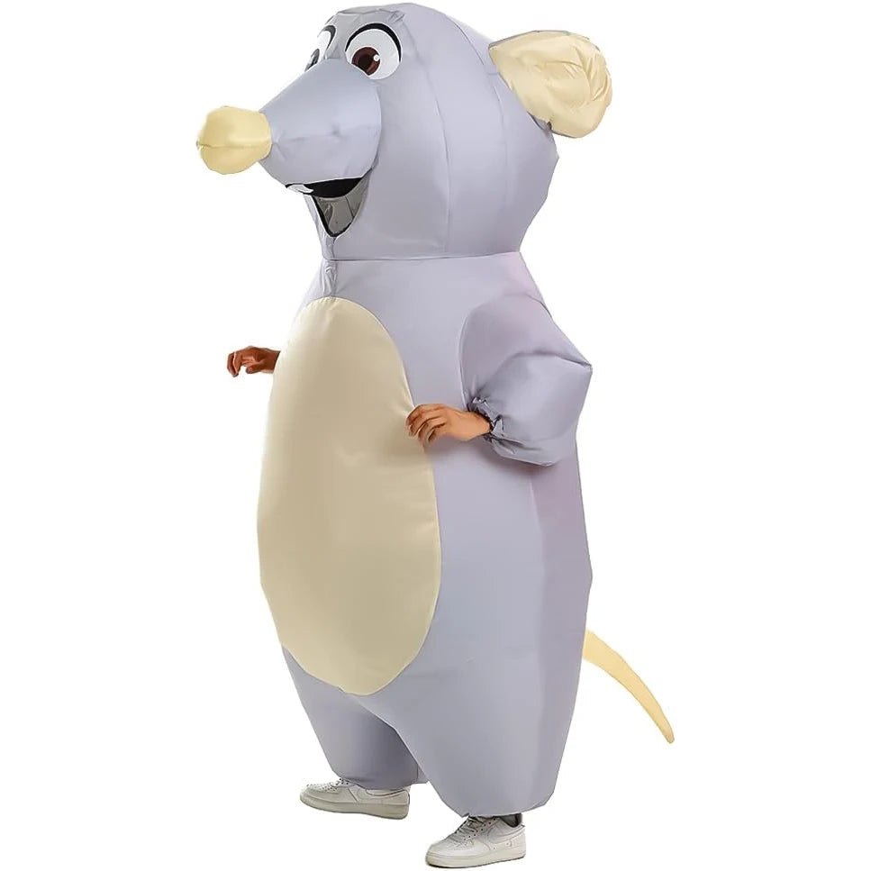 Inflatable Mouse Costume for Adult Blow Up Mouse Rat Cosplay Costume Funny Halloween Party Carnival Cosplay Costume Suit