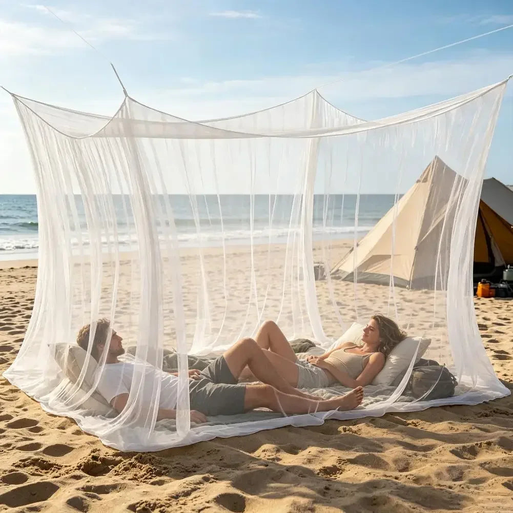 Bed Canopy Mosquito Net 4 Corners Mosquito Net for Bed Rectangular Bed Canopy Mesh Outdoor Camping Mosquito Netting for Home