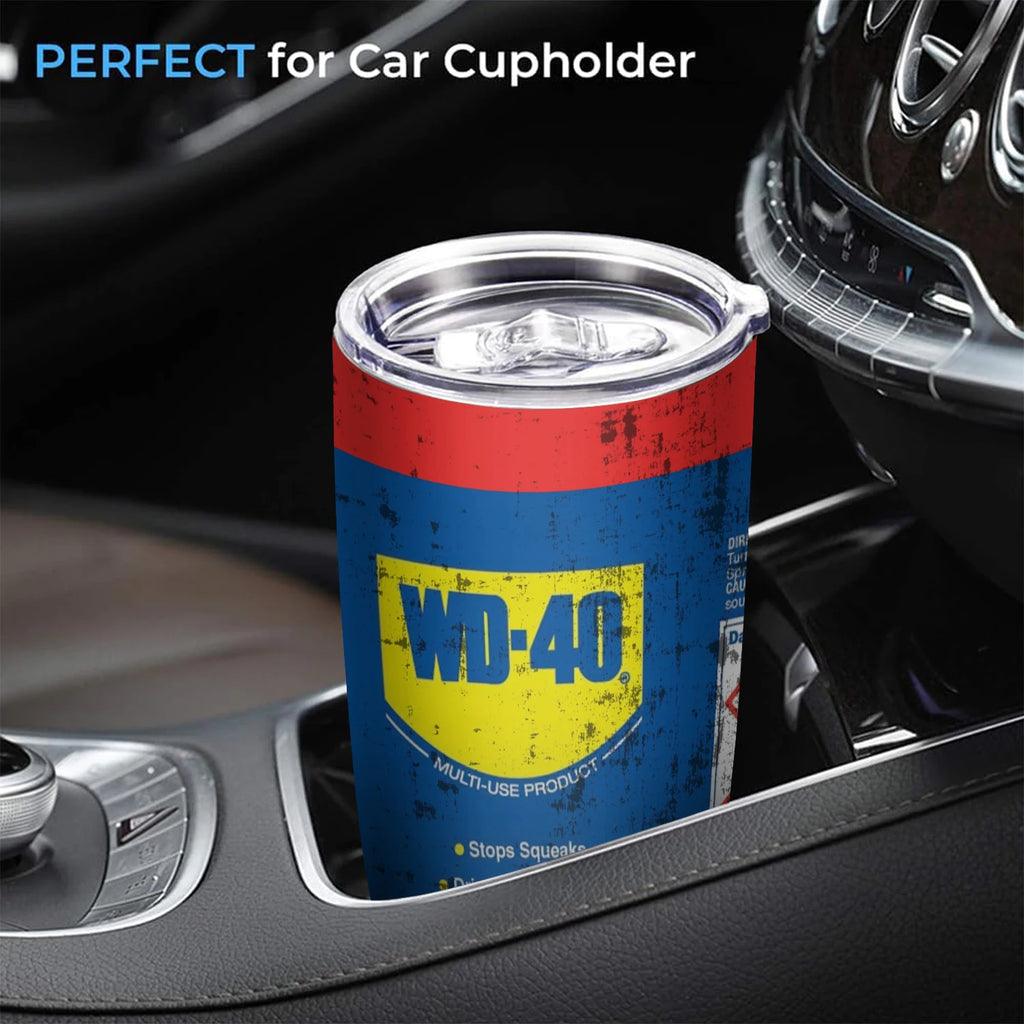 20Oz Stainless Steel vacuum Tumbler WD40 Engine Oil filter print Car Cup with Straw and Lid for Cold Hot Drink mug Engineer Gift