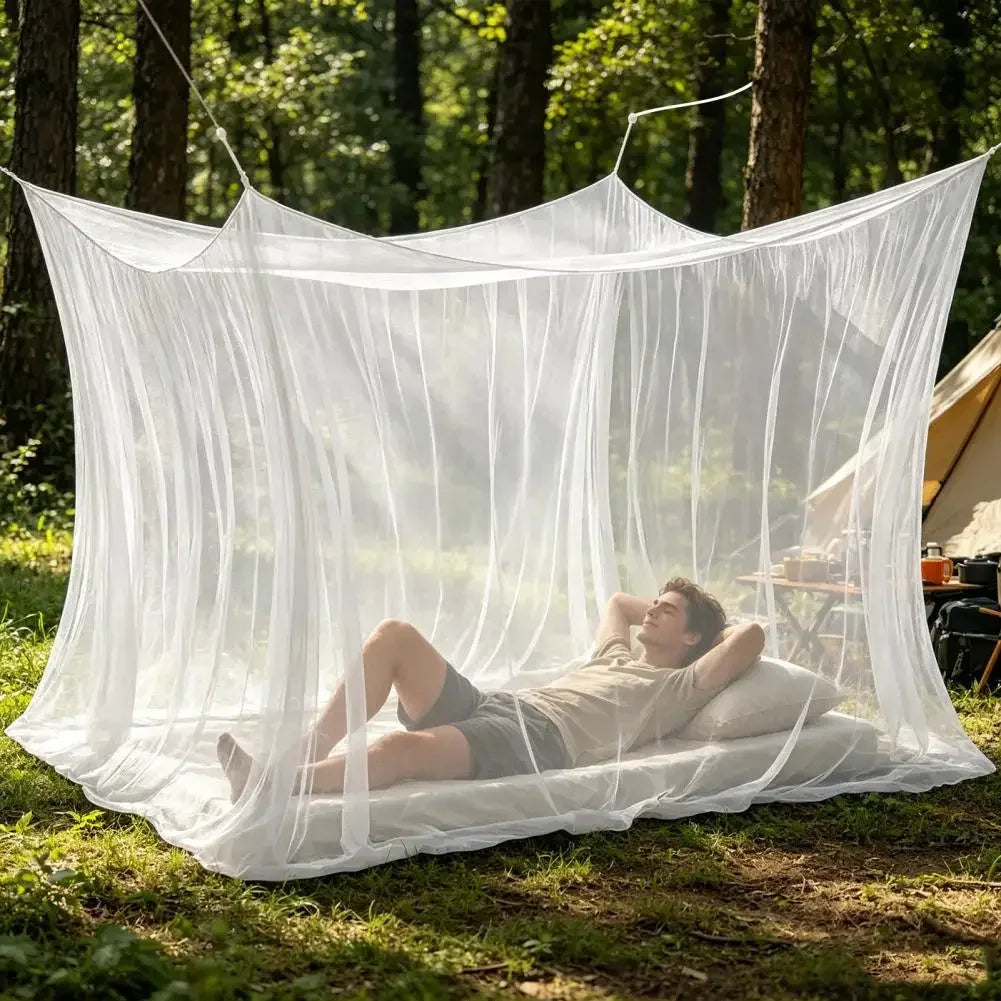 Bed Canopy Mosquito Net 4 Corners Mosquito Net for Bed Rectangular Bed Canopy Mesh Outdoor Camping Mosquito Netting for Home
