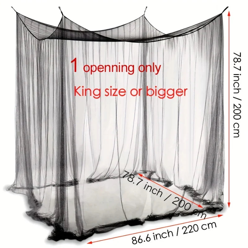 Large White Outdoor Camping Mosquito Net - Insect-Proof, Protective, Breathable, and Portable Bedroom, Hammock, and Tent Use