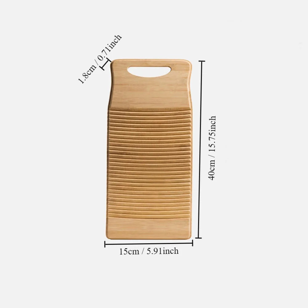 Anti-slip Wooden Washboard Laundry Cleaning Board with Hanging Hole Scrub Board Washing Board for Laundry Room