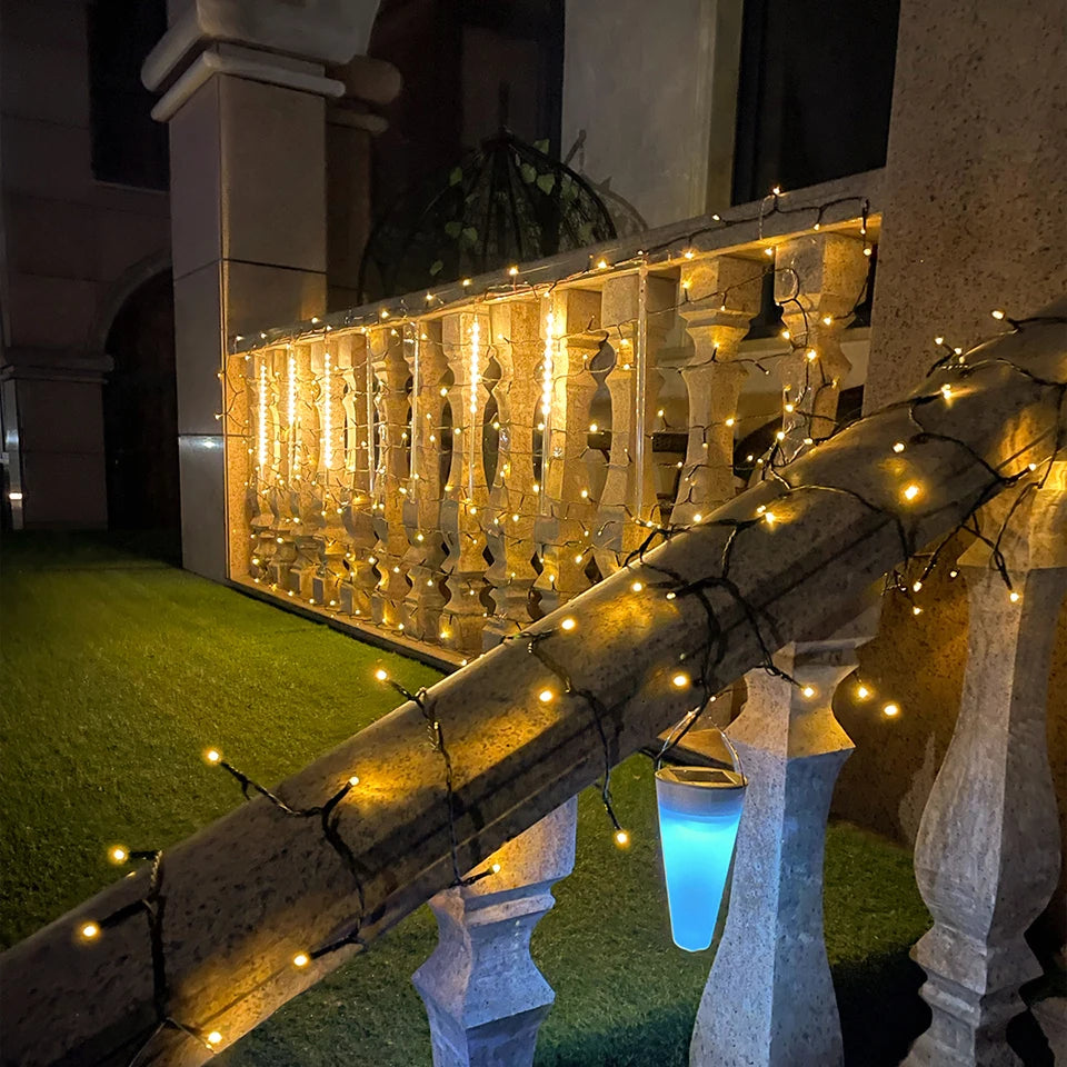 Christmas Outdoor Garden LED String Light 24V Xmas Tree Fairy Lights Waterproof Garland Lamp For Courtyard Holiday Party Decor