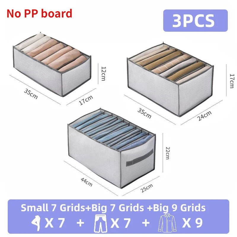 Pants Jeans Storage Box Drawers Organizer for Underwear Bra Socks Wardrobe Clothes Organizer Cabinet T-Shirt Organizers storage