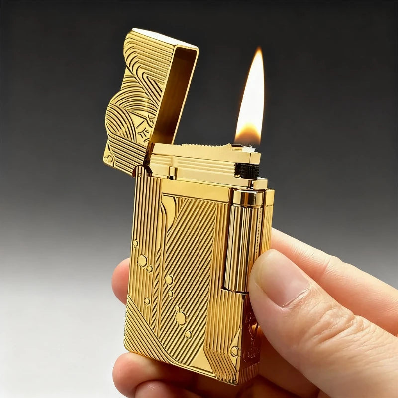 ROWENTA Sanji Same Style Loud Voice Kerosiene Lighter Side Pulley Ignition Fashionable Exquisite Collection Gift Lighters