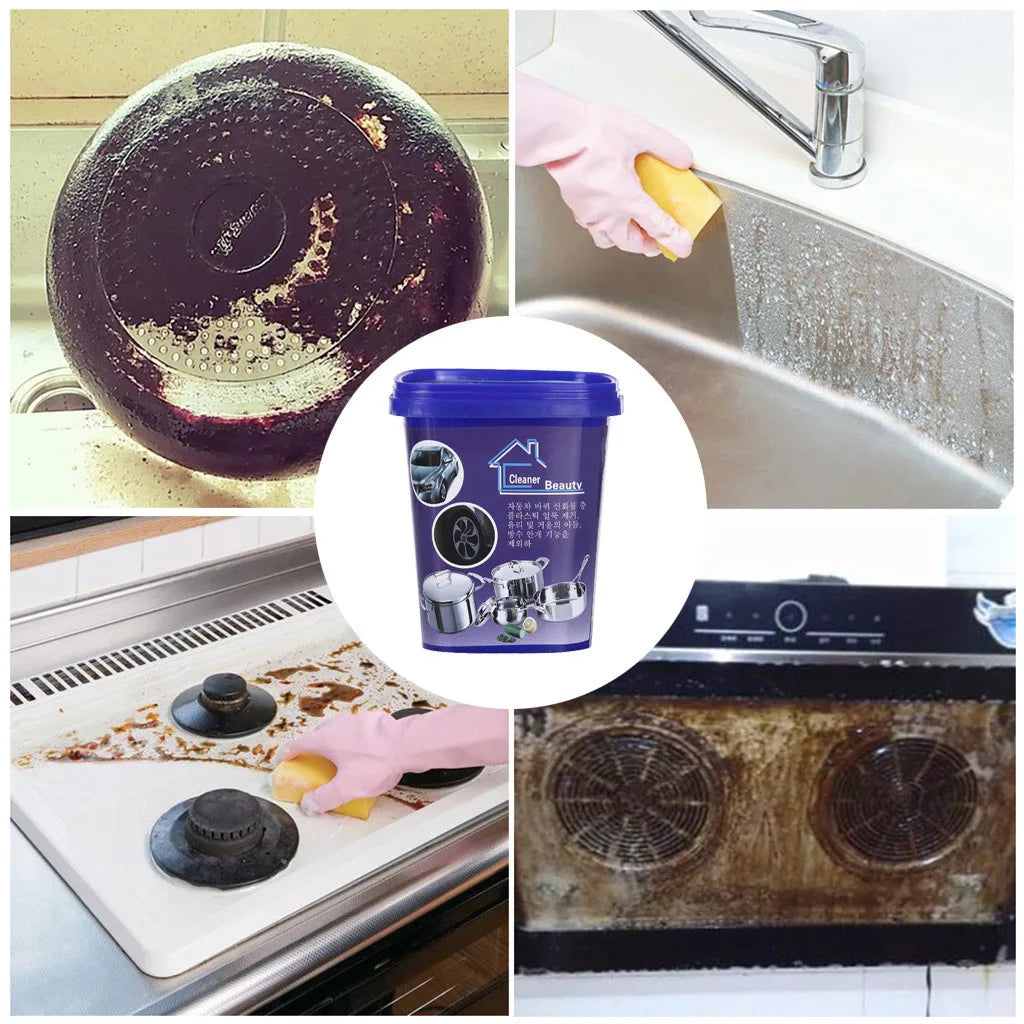 Multi-Purpose Cleaning Stainless Paste Steel Cleaner Home Kitchen Stains Strong Decontamination Cleaning Removal Pot Bottom
