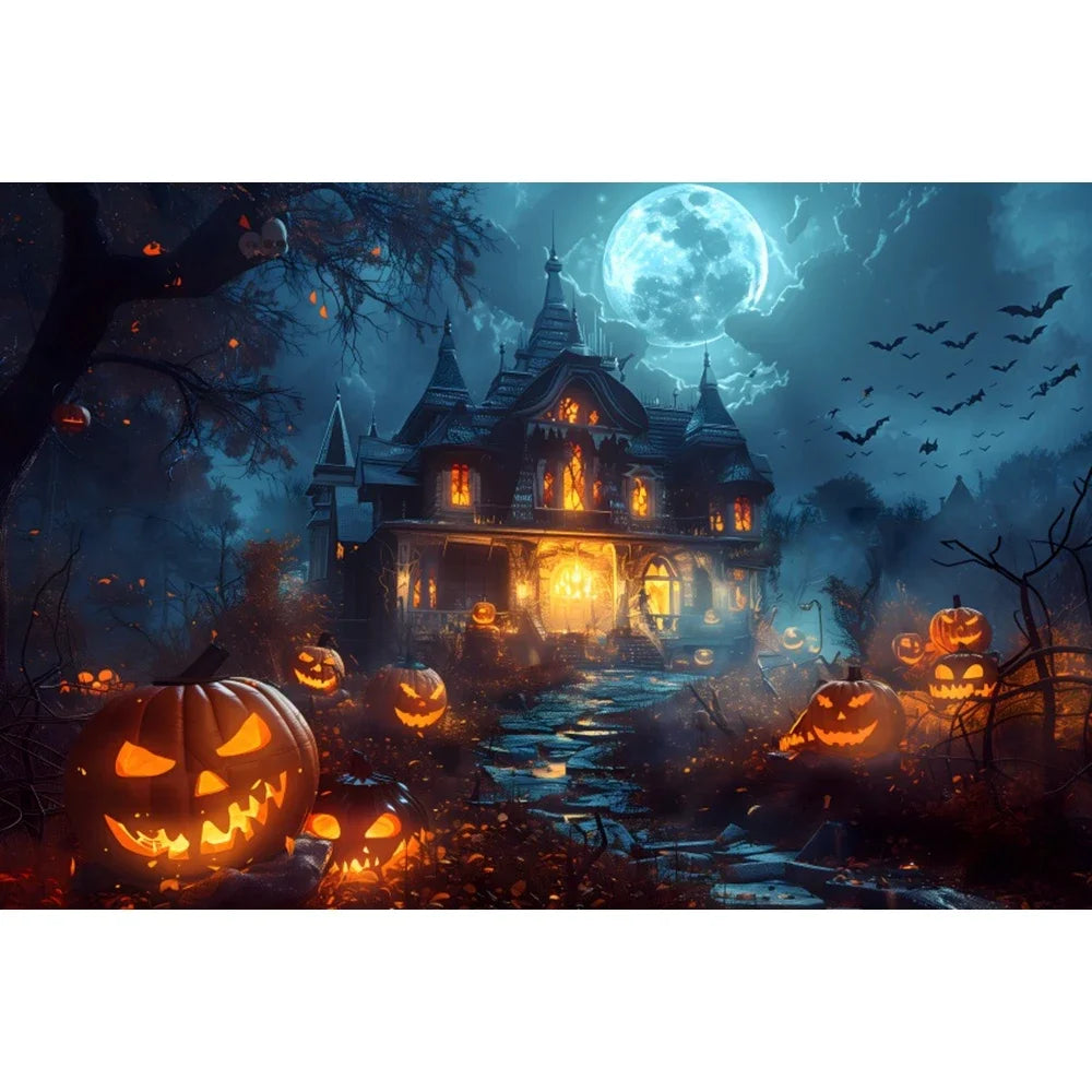 Halloween Backdrop Party Decoration Photo Banner Photography Background Props for Halloween Night Party Decoration Supplies
