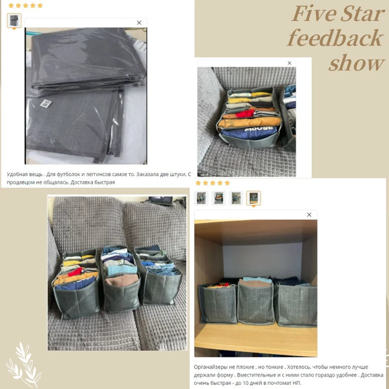 Pants Jeans Storage Box Drawers Organizer for Underwear Bra Socks Wardrobe Clothes Organizer Cabinet T-Shirt Organizers storage