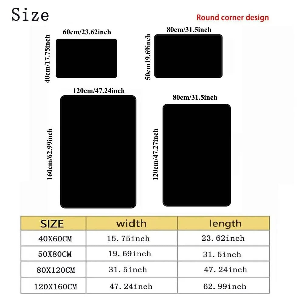 Nordic Minimalist Tie-dye Printed Carpet Gaming Room Floor Anti-slip Pad Living Room and Bedroom Carpet Home Decoration