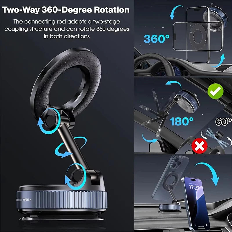 Vacuum Magnet Bracket Foldable Car Navigation Phone Holder