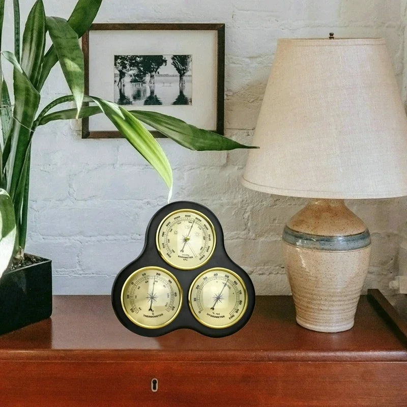 Wall Mounted Household Barometer Thermometer Hygrometer Weather Station Hanging No Battery Required Home Weath