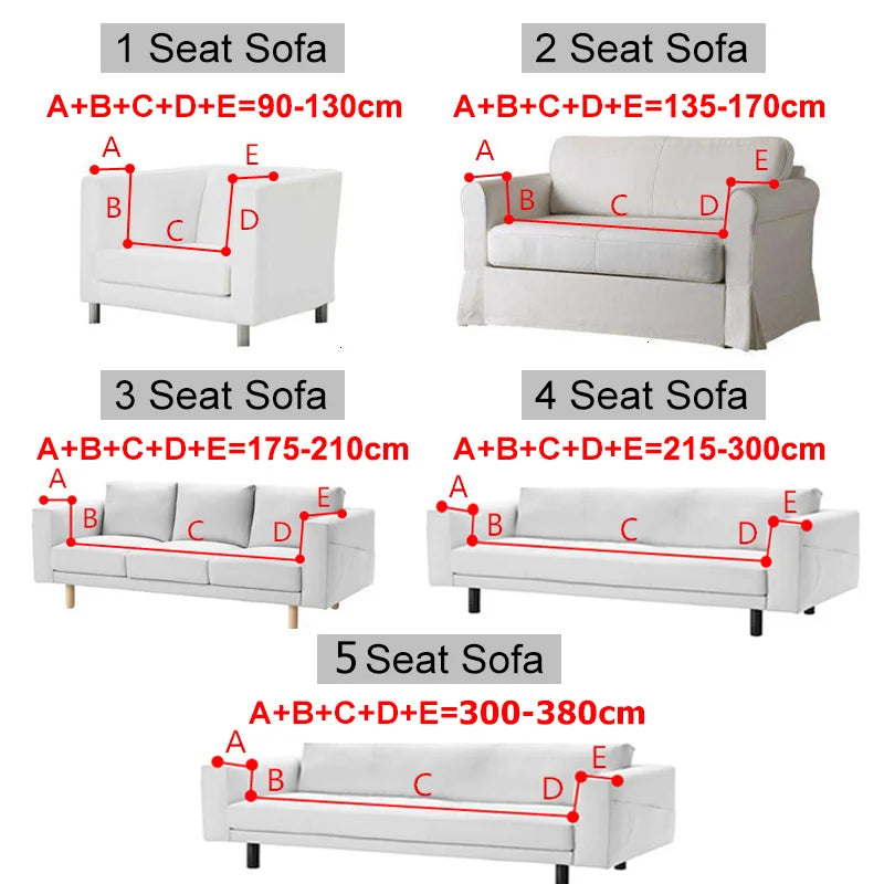 Elastic Jacquard Sofa Cover 1/2/3/4/5 Seater Couch Cover Sofa Covers Versatile Furniture Protection Slipcover For Living Room