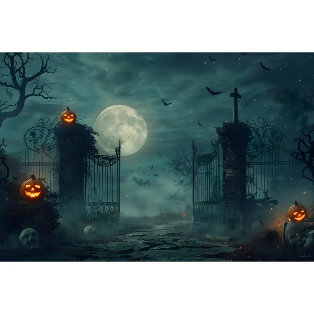 Halloween Backdrop Party Decoration Photo Banner Photography Background Props for Halloween Night Party Decoration Supplies