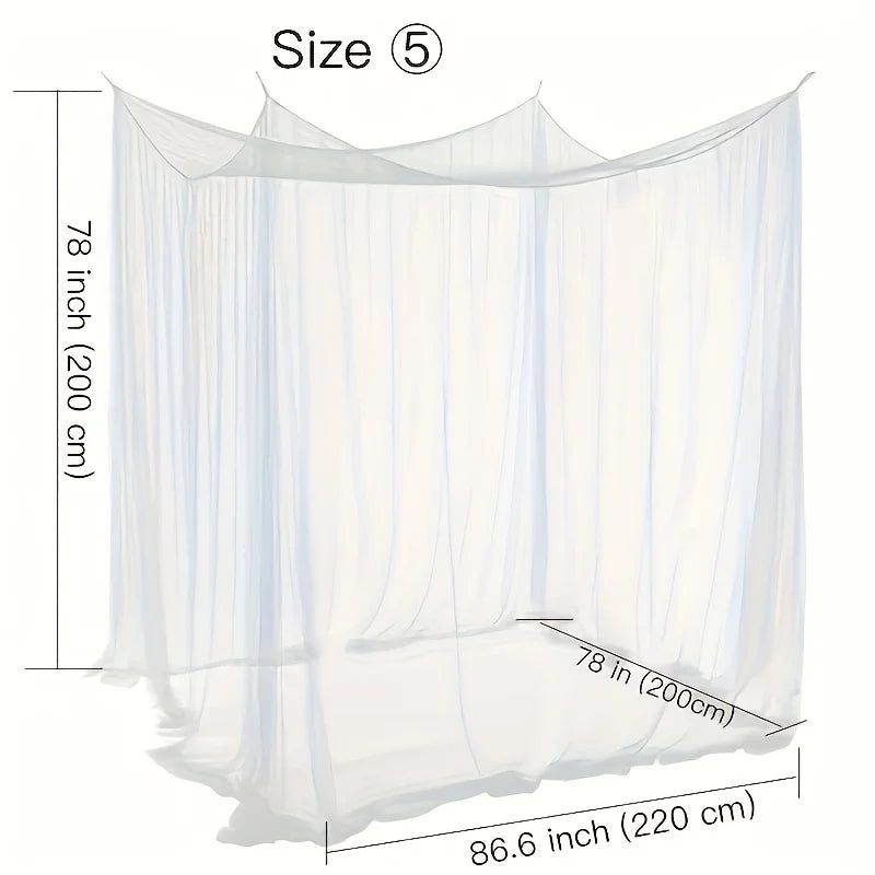 Large White Outdoor Camping Mosquito Net - Insect-Proof, Protective, Breathable, and Portable Bedroom, Hammock, and Tent Use