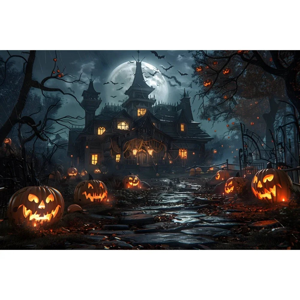 Halloween Backdrop Party Decoration Photo Banner Photography Background Props for Halloween Night Party Decoration Supplies