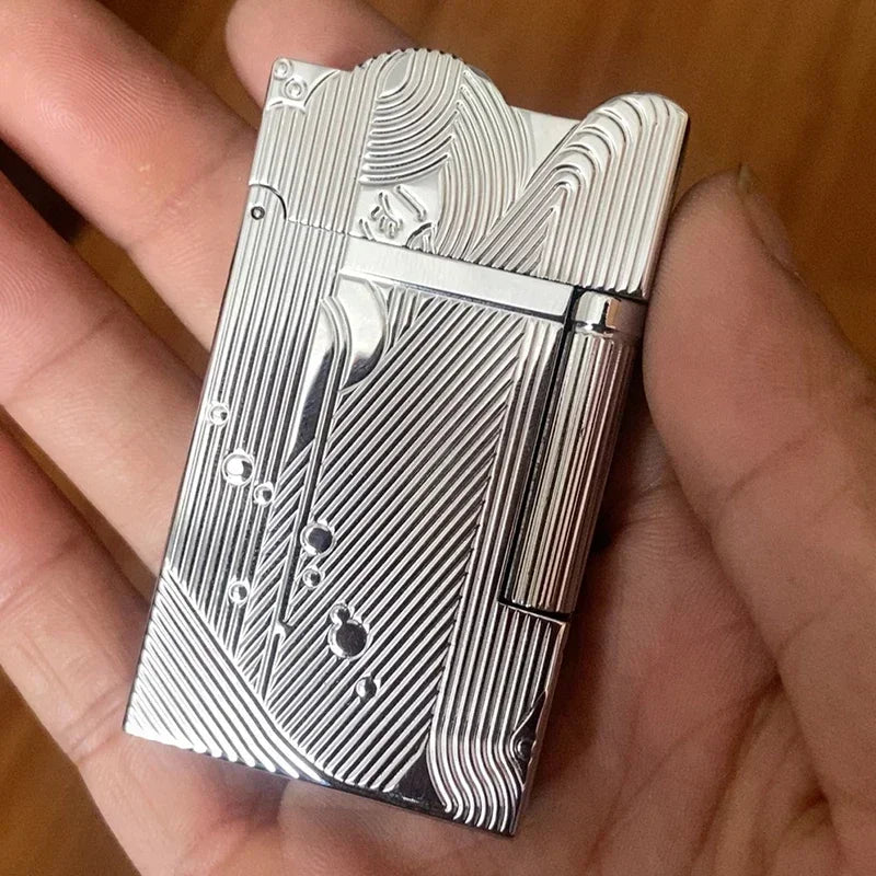 ROWENTA Sanji Same Style Loud Voice Kerosiene Lighter Side Pulley Ignition Fashionable Exquisite Collection Gift Lighters