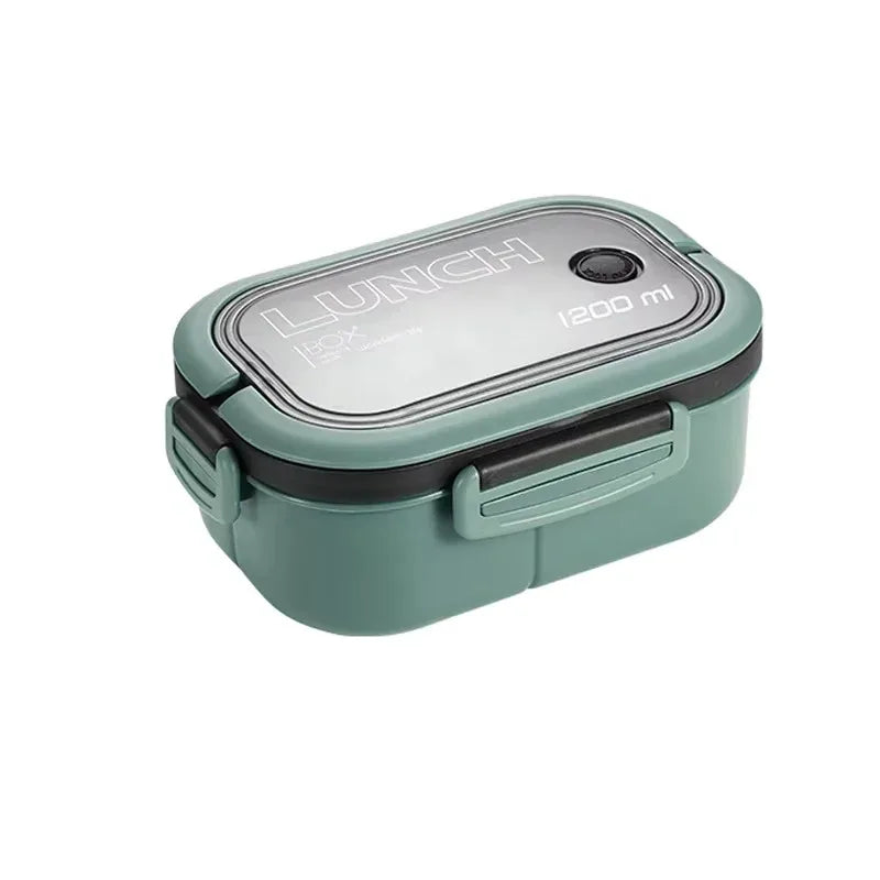 Double Layered Design With Fork And Spoon Fruit Bento Box For Easy Carrying, Microwave Safe, And Convenient Heating Lunch Box