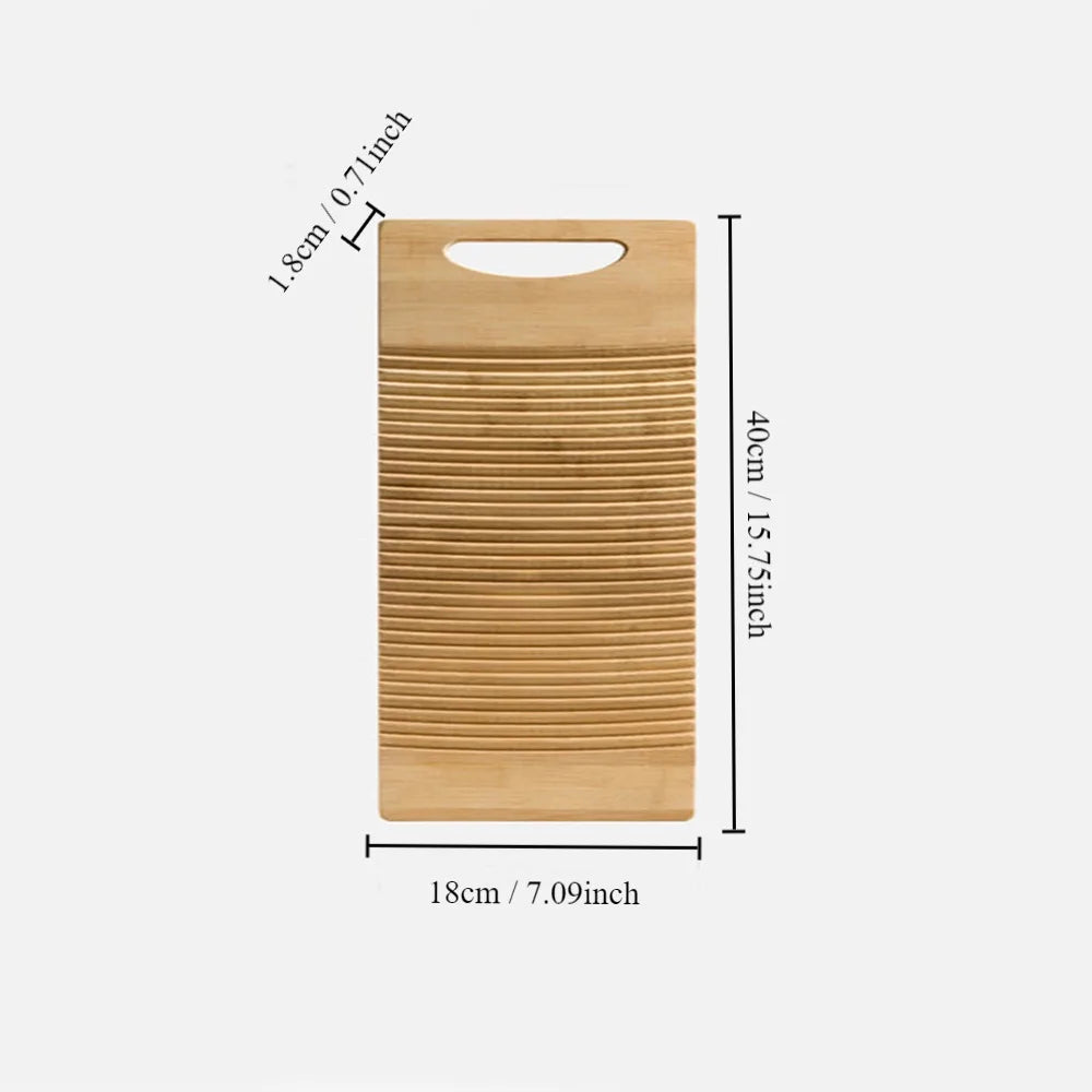 Anti-slip Wooden Washboard Laundry Cleaning Board with Hanging Hole Scrub Board Washing Board for Laundry Room