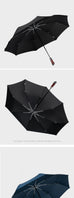 Parachase Automatic Umbrella Men 120cm Large Folding Umbrella Windproof Strong Wooden Handle Big Golf Luxury Umbrella 8K
