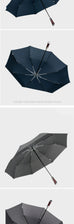 Parachase Automatic Umbrella Men 120cm Large Folding Umbrella Windproof Strong Wooden Handle Big Golf Luxury Umbrella 8K