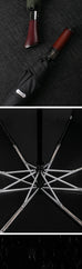 Parachase Automatic Umbrella Men 120cm Large Folding Umbrella Windproof Strong Wooden Handle Big Golf Luxury Umbrella 8K
