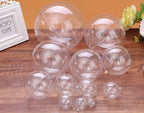 100Set Big16cm Acrylic Transparent Balls Clear Plastic for Wedding Candy Box Favors Gift Bag New Year Christmas Tree Wed Decor