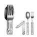 ROXON Out Door  Camping Cutlery Set  Stainless Steel Portable and Detachable