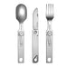 ROXON Out Door  Camping Cutlery Set  Stainless Steel Portable and Detachable