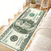 1pc Interesting Portrait & Dollar Bill Pattern Rug