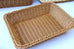 Hand-Woven Imitation Rattan Basket, Rectangular Storage Box, Fruit Snack Bread Cosmetic Organizer for Home Kitchen