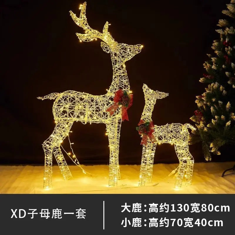JarBell Christmas luminous wrought iron deer